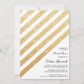 Bruids Douche Uitnodiging - Glitter en Goud (Voorkant)