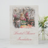 bruids douche uitnodiging grijs chique uitnodiging (Staand voorkant)