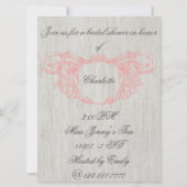 bruids douche uitnodiging grijs chique uitnodiging (Achterkant)