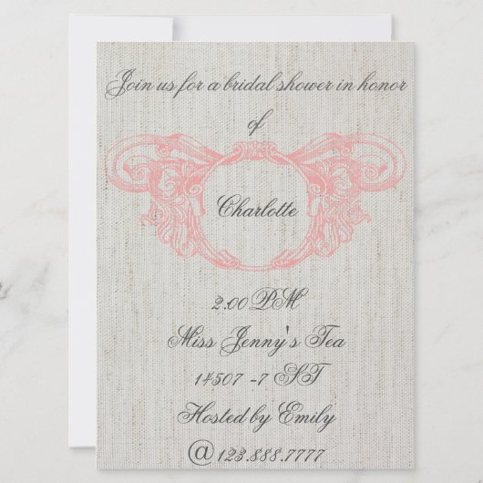 bruids douche uitnodiging grijs chique uitnodiging (Achterkant)