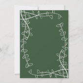 Bruids douche uitnodiging - groen ontwerp (Achterkant)