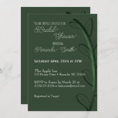 Bruids douche uitnodiging groen ontwerp (Voorkant / Achterkant)