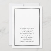 Bruids Douche uitnodiging, grote Gatsby, wit zilve Kaart (Achterkant)