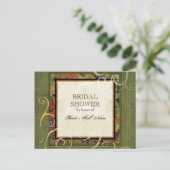 Bruids Douche Uitnodiging Herfst Druivenblad (Staand voorkant)