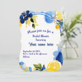 Bruids Douche uitnodiging "La Dolce Vita" stijl (Staand voorkant)