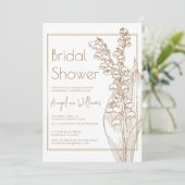 Bruids Douche Uitnodiging lelies van de vallei (Staand voorkant)