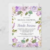 Bruids Douche Uitnodiging Lente Bloemen Waterverf (Voorkant)