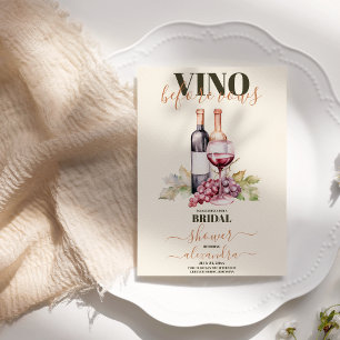 Bruids Douche Uitnodiging RoseGold Vino voor gelof