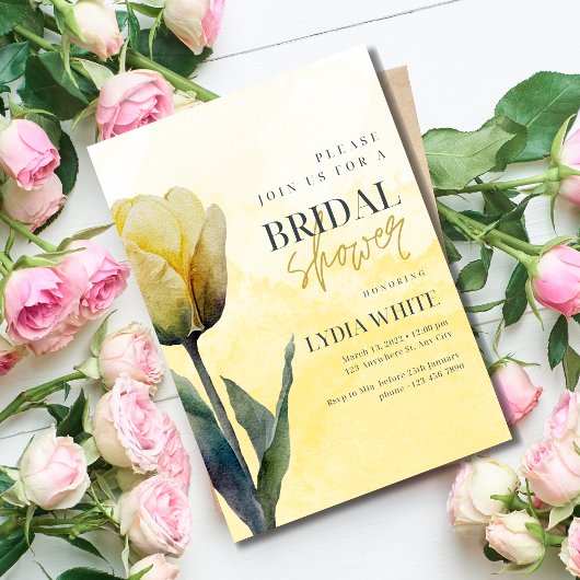 bruids douche uitnodiging tulp bloemenbruids douch