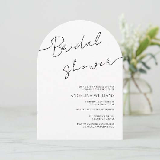 Bruids Douche Uitnodiging Waterverf Zonnebloem (Staand voorkant)