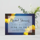 Bruids Douche Uitnodiging - Zonnebloemen & Blue Je (Staand voorkant)