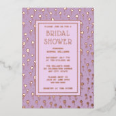 Bruids Douche Uitnodigingen Bloemen Lavendel Folie (Voorkant)