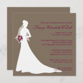 Bruids Douche Uitnodigingen - Custom (Voorkant / Achterkant)