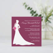 Bruids Douche Uitnodigingen - Custom (Staand voorkant)