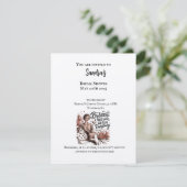 Bruids doucheuitnodiging Kaart stijl (Staand voorkant)