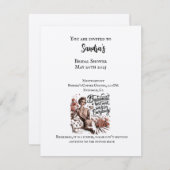 Bruids doucheuitnodiging Kaart stijl (Voorkant / Achterkant)