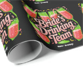 Bruids Drankteam Bachelorette Party Design Cadeaupapier (Rol Hoek)