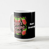 Bruids Drankteam Bachelorette Party Design Koffiemok (Voorkant links)