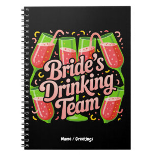 Bruids Drankteam Bachelorette Party Design Notitieboek