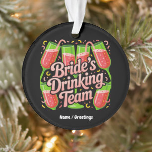Bruids Drankteam Bachelorette Party Design Ornament
