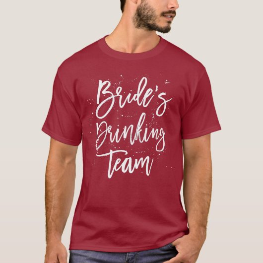 Bruids Drankteam Bachelorette Party T-shirt (Voorkant)
