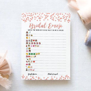 Bruids-emoji-spel met Antwoorden Bruids-shower Kaa Kaart
