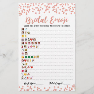 Bruids-emoji-spel met antwoorden Bruids-shower-spe