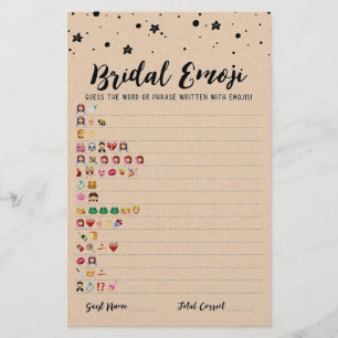 Bruids-emoji-spel met antwoorden Bruidsjurk shower