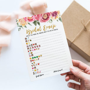Bruids-emoji-spel met antwoorden Bruiloftkaart Kaart