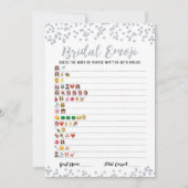 Bruids emoji spel met antwoorden Vrijgezellenfeest Kaart (Voorkant)