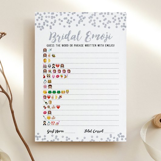 Bruids emoji spel met antwoorden Vrijgezellenfeest Kaart