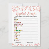 Bruids emoji spel met antwoorden Vrijgezellenfeest Kaart (Voorkant)