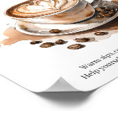 Bruids- en babyshower koffiebar poster (Hoek)