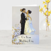 Bruids- en bruidegom huwelijkskaart kaart (Gele Bloem)