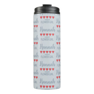Bruids- en huwelijksfeest 5 Hartjes Bloemenmeisje Thermosbeker