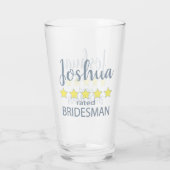 Bruids- en trouwfeest 5 sterren bruidsjonker glas (Achterkant)