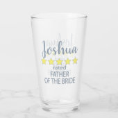 Bruids- en trouwfeest 5 sterren vader van de bruid glas (Achterkant)