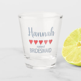 Bruids- en trouwpartij 5 Hart Bruidsmeisje Shot Glas
