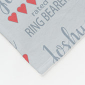 Bruids- en trouwpartij 5-hart ringdrager fleece deken (Hoek)