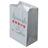 Bruids- en trouwpartij 5 Hart Zuster van de bruide Medium Cadeauzakje (Achterkant Gekanteld)