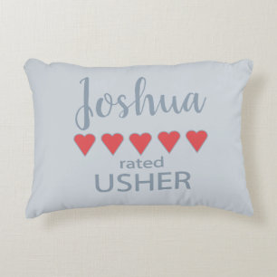 Bruids- en trouwpartij 5 Heart Usher Accent Kussen