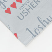 Bruids- en trouwpartij 5 Heart Usher Fleece Deken (Hoek)