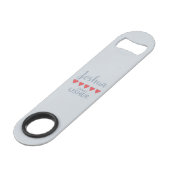 Bruids- en trouwpartij 5 Heart Usher Speed Flessenopener (Achterkant Gekanteld)