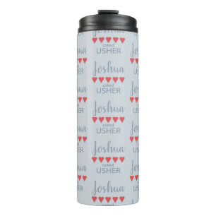 Bruids- en trouwpartij 5 Heart Usher Thermosbeker