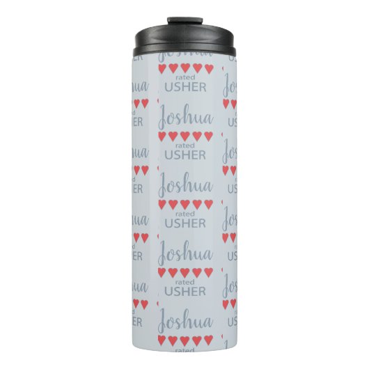 Bruids- en trouwpartij 5 Heart Usher Thermosbeker (Voorkant)