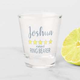 Bruids- en trouwpartij 5 sterren ringdrager shot glas