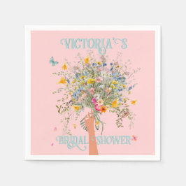 Bruids enorm bouquet van wilde bloemen Bruidsfeest Servet