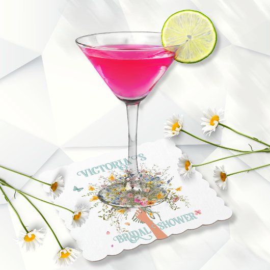 Bruids enorme wildeboeket Bruidsfeestje Kartonnen Onderzetters