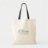 Bruid's entourage, aangepaste naam, script, bruilo tote bag (Voorkant)