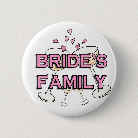 Bruid's Familie Bruiloft ID Buttonnen Ronde Button 5,7 Cm (Voorkant)